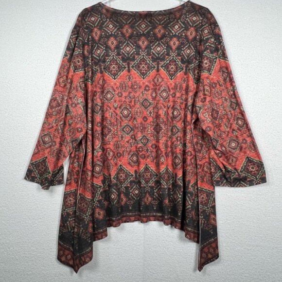 Ruby Rd Womens Asymmetrical Hemline Tunic Plus Size 3X - Picture 4 of 7